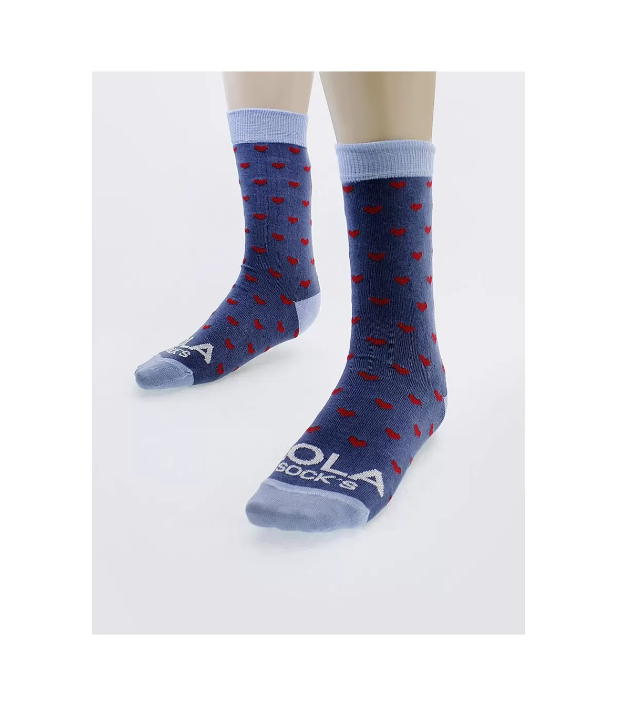 Calcetin Lola Sock´S Corazones Azul>* Flash Sale