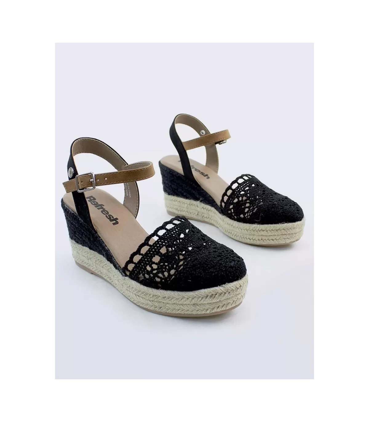 Sandalia Cuna 170534 Negro>Refresh Cheap