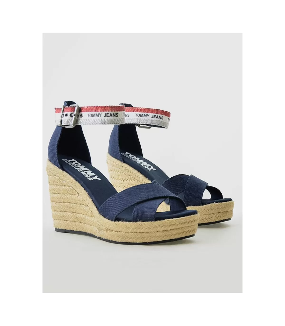 Sandalia Lurex Webbing Tw Navy>Tommy Hilfiger Best Sale