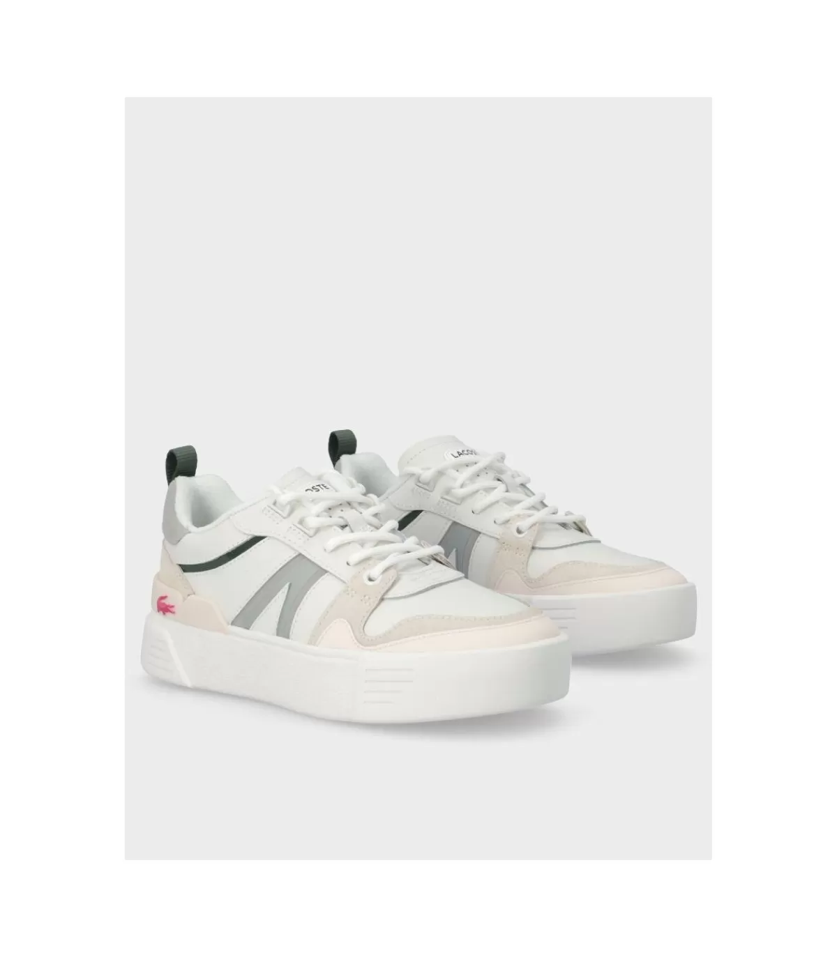 Zapatilla L002 White Light Grey>Lacoste Online