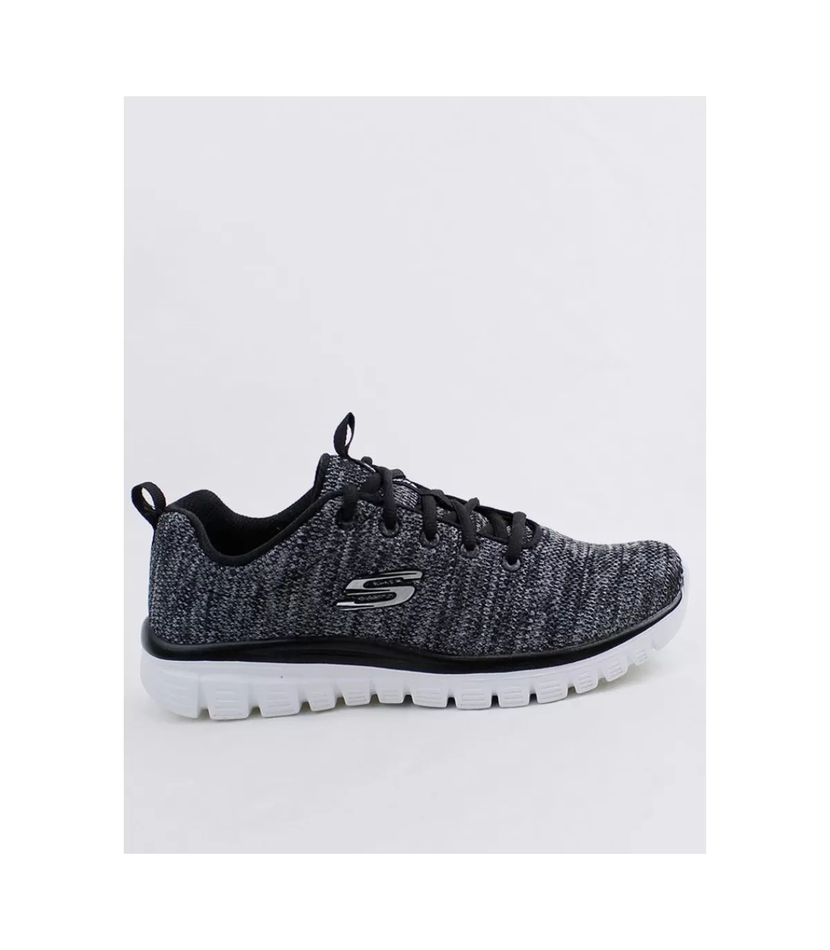 Zapatilla 12614 Black White>Skechers Cheap