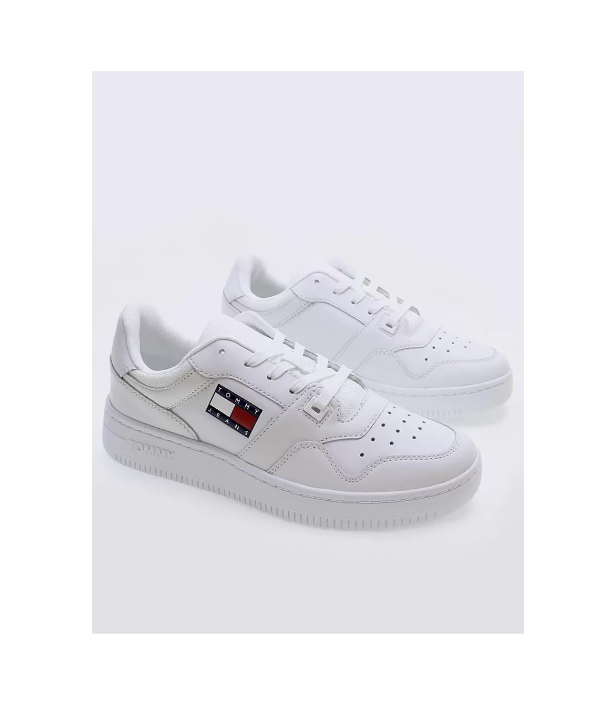 Zapatilla Jeans Retro Basket White>Tommy Hilfiger Hot